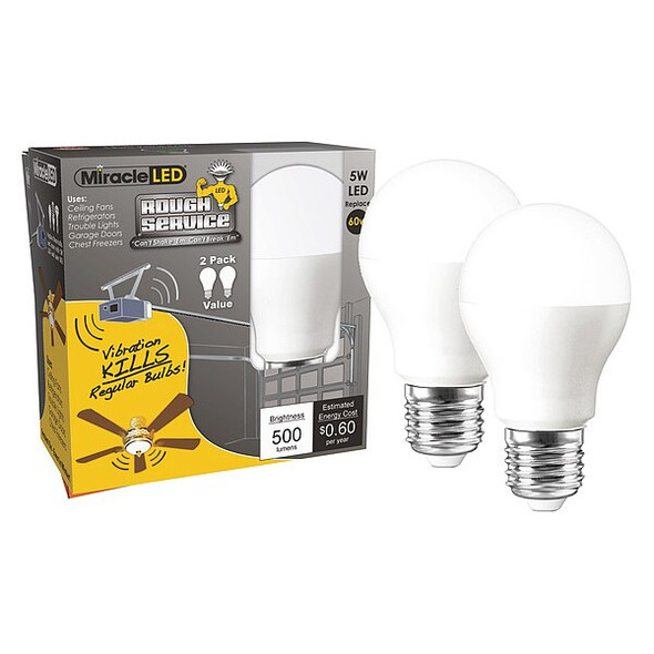 Miracle Led LED,5 W,A15,Medium Screw (E26),PK2 602113