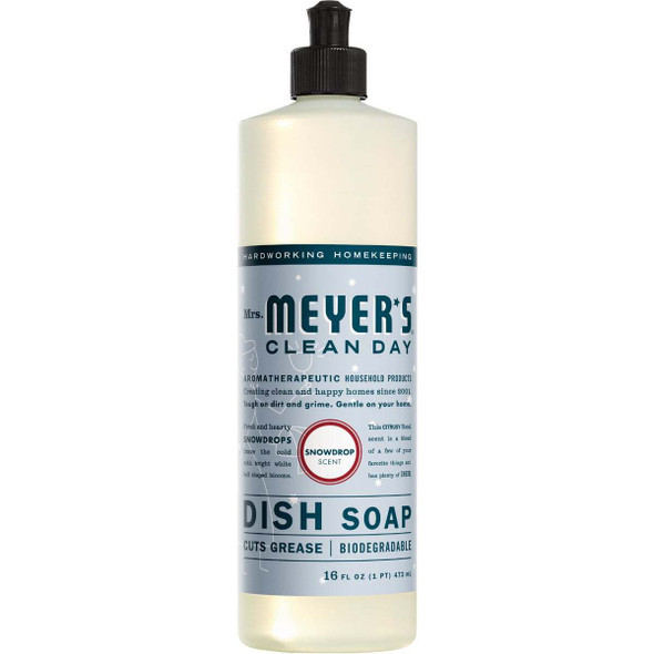 Mrs. Meyer's Clean Day 16 Oz. Snowdrop Scent Liquid Dish Soap 11364