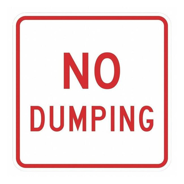 Facility Sign, 12 in H, 12 in W, Aluminum, Square, English, T1-1698-EG_12x12