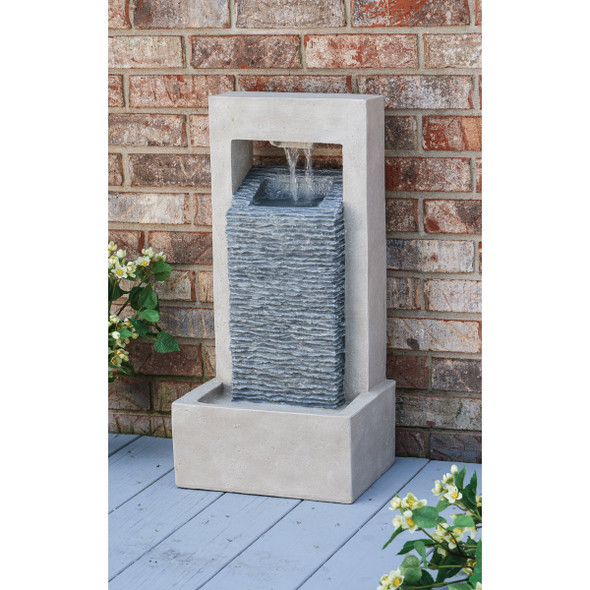 Best Garden 7.25 In. W. x 25.2 In. H. x 12.4 In. L. Resin Modern Style Fountain WXF04796 801950