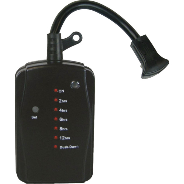 Prime 15A 125V 1875W Black LED Outdoor Countdown Timer TNOLED02