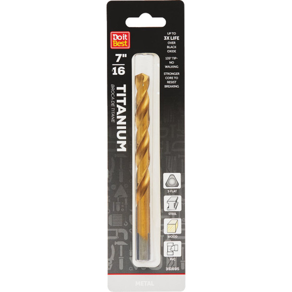 Do it Best 7/16 In. Titanium Drill Bit QJDIB-DB-015