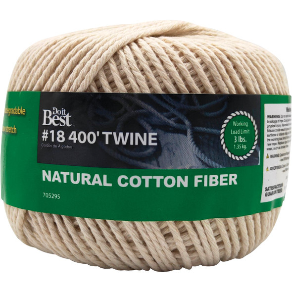 Do it Best #18 x 400 Ft. Natural Cotton Twine 705295