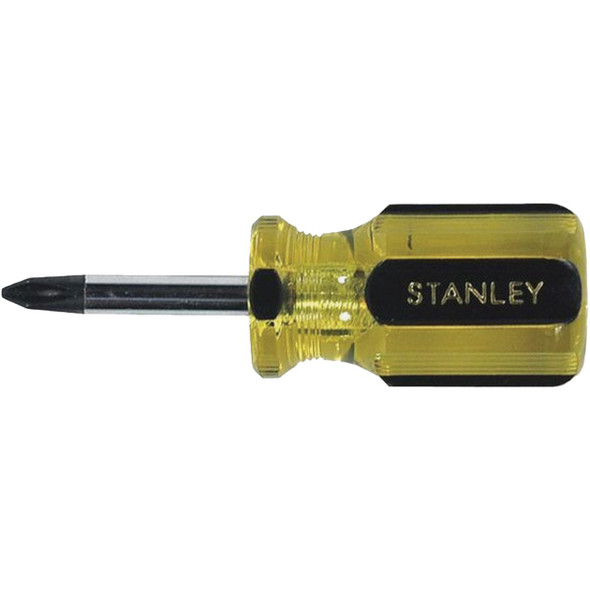 Stanley 100 PLUS #2 x 1-3/16 In. Stubby Phillips Screwdriver with Blk Oxide Tip