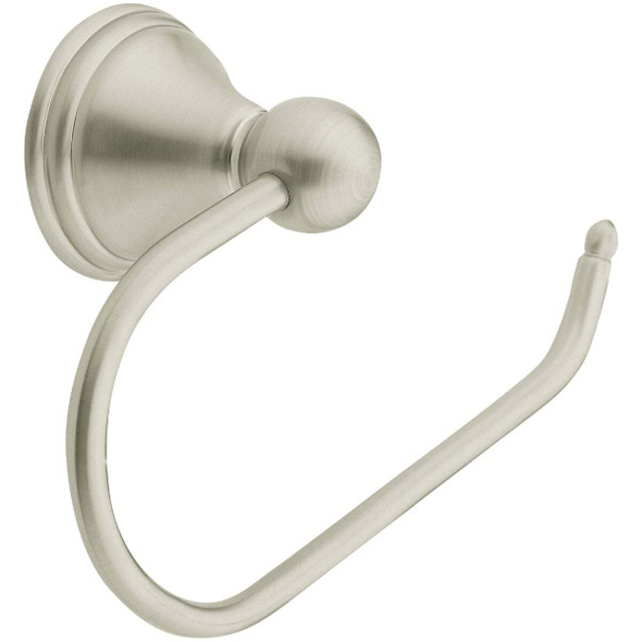 Moen Preston Wall Mount Toilet Paper Holder, Brushed Nickel DN8408BN