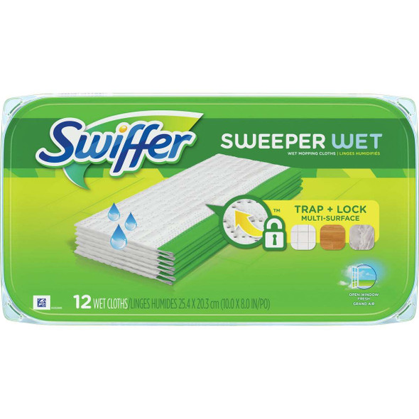 Swiffer Sweeper Wet Cloth Mop Refill (12-Count) 08622