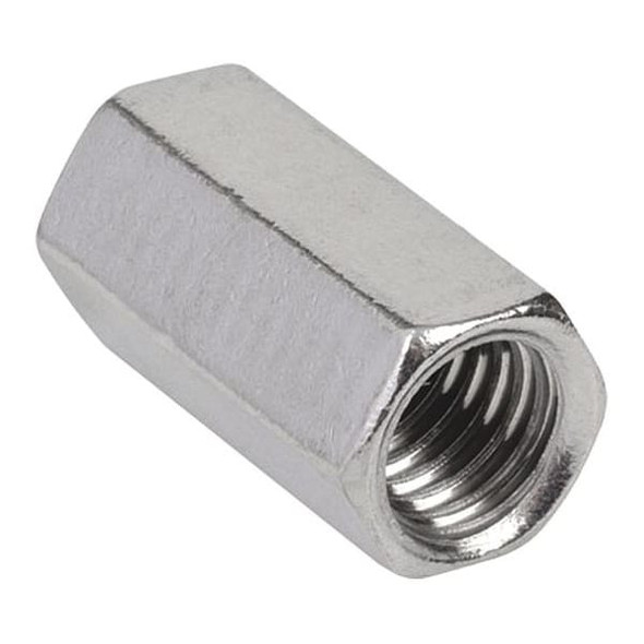 Calbrite Rod Coupling, 3/8 in, Threaded, 316 Stainless Steel, Plain S60300RC00