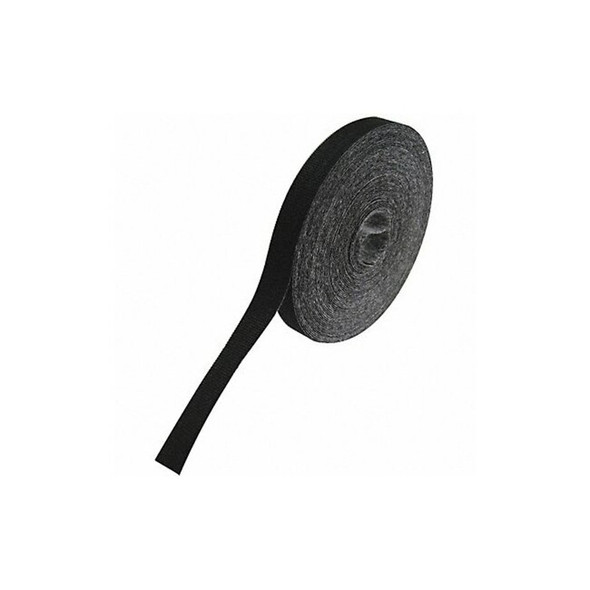Rip-Tie Hook-and-Loop Cable Tie Roll,30 ft,Black G-05-030-BK