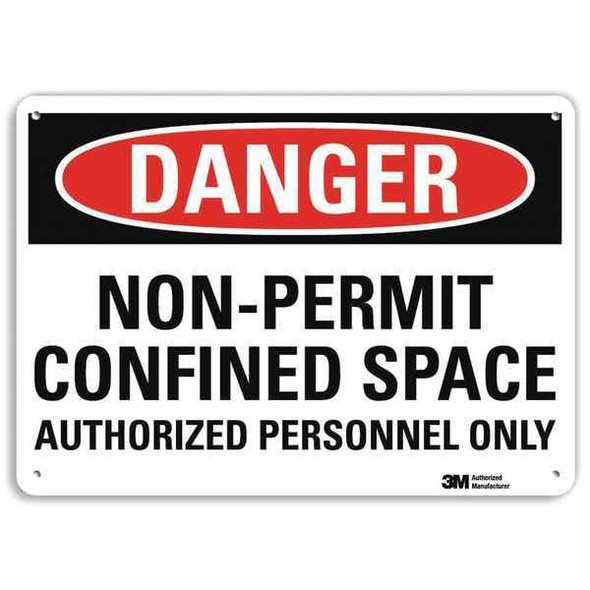 Lyle Danger Sign,10x7 In.,English, U1-1007-RA_10X7 U1-1007-RA_10X7