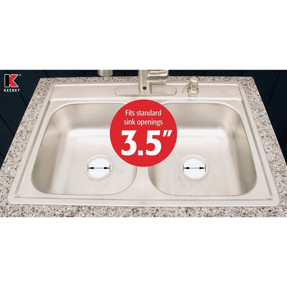 Keeney Work Horse 3-1-2 In. to 4 In. Black Stainless Steel Strainer K5414BLK 463498