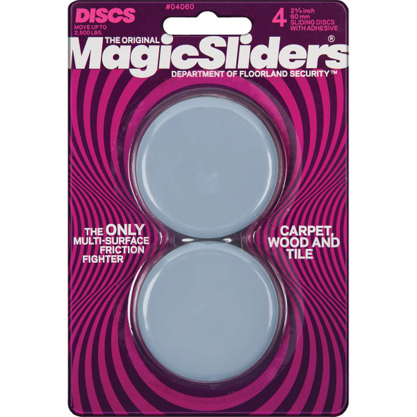 Magic Sliders 2-3/8 In. Round Adhesive Furniture Glide,(4-Pack) 04060
