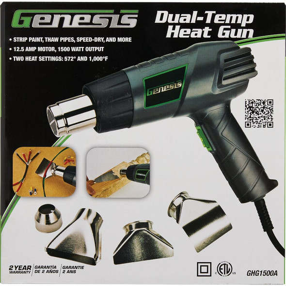 Genesis 12.5A Dual Temp Heat Gun Kit with 9 Accessories GHG1500A 339075