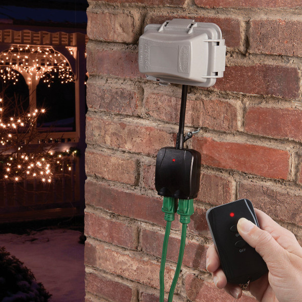 Prime 80 Ft. Black Outdoor Wireless Switch with Remote Control TNOREM02 529813