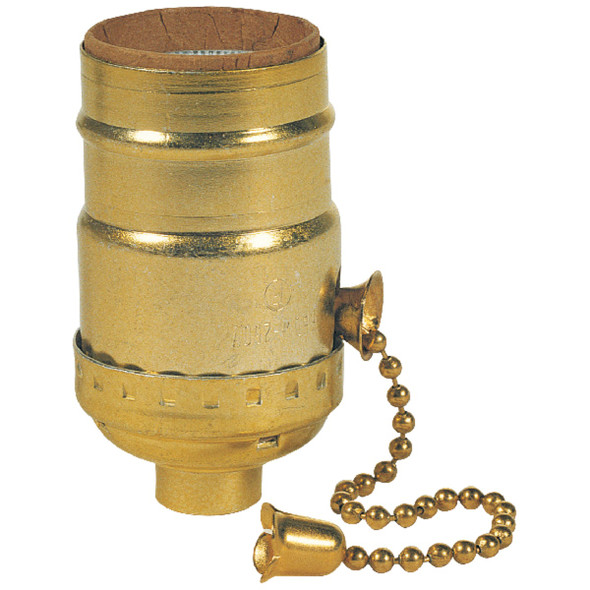 Jandorf Socket 3-Way Pull Chain Brass Medium Base C60411
