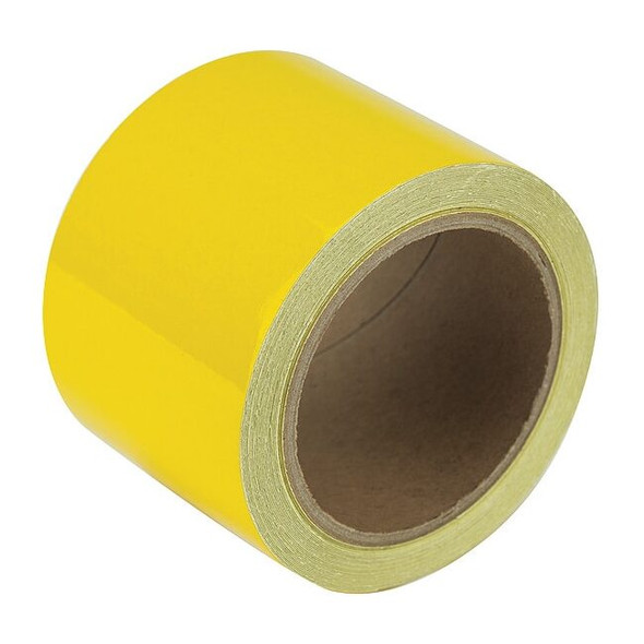 Reflective Safety Tape Vinyl Yellow, 3" W x 10 yd. L, 5.5 mil Thick
