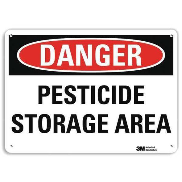 Lyle Danger Sign,4 Hole Mount,10in W x 7in H, U3-1908-RA_10X7 U3-1908-RA_10X7