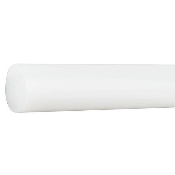Manufacturer Varies PlasticRod,HDPE,1/2"Dia,4ftL,Off-White 22JL40