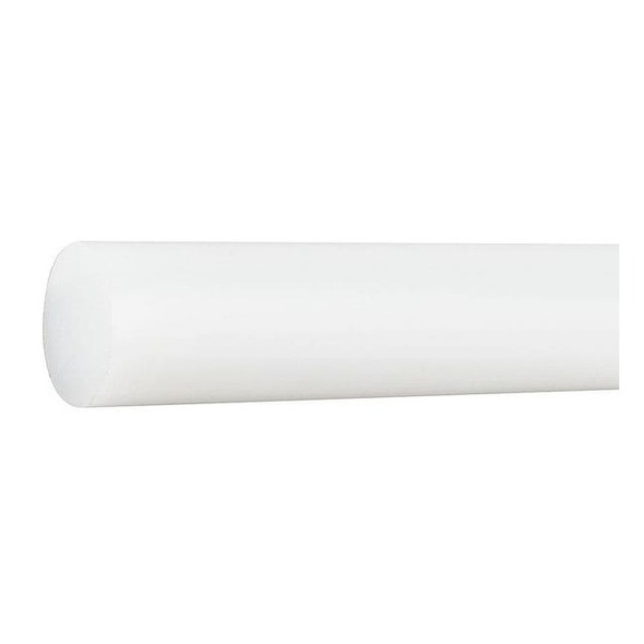 Off White High Density Polyethylene (HDPE) Rod Stock 4 ft. L, 1/2" Dia.