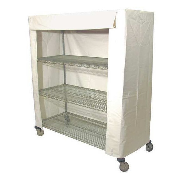 Manufacturer Varies Cart Cover, 48x18x62, White, Vinyl 33Y372