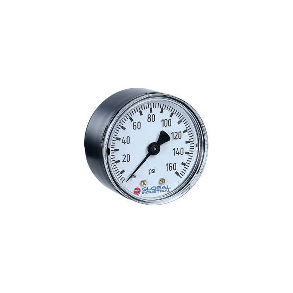 Global Industrial 1-1/2"" Pressure Gauge 160 PSI 1/8"" NPT CBM Steel