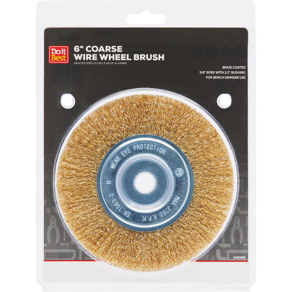 Do it Best 6 In. Coarse Bench Grinder Wire Wheel 600 515-9009
