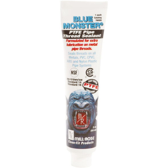 BLUE MONSTER 2 Oz. White Industrial Grade PTFE Thread Sealant 76000 BLUE MONSTER 2 Oz. White Industrial Grade PTFE Thread Sealant 76000