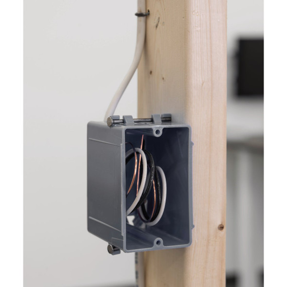 Gardner Bender 1-Gang PVC New Work Wall Electrical Box, 18 Cu. In. BOX-NS18 511670