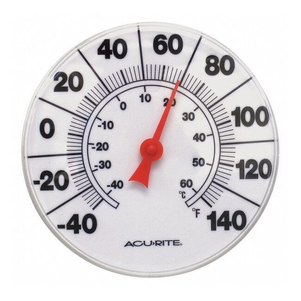 Acurite Analog Thermometer,8" Dial Size 00353A2