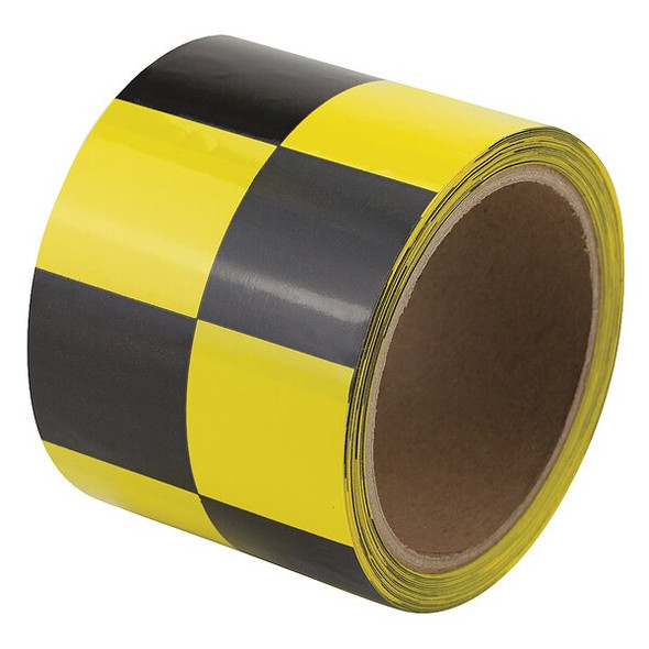 Manufacturer Varies Floor Tape,Black/Yellow,3 inx54 ft,Roll 35TA42