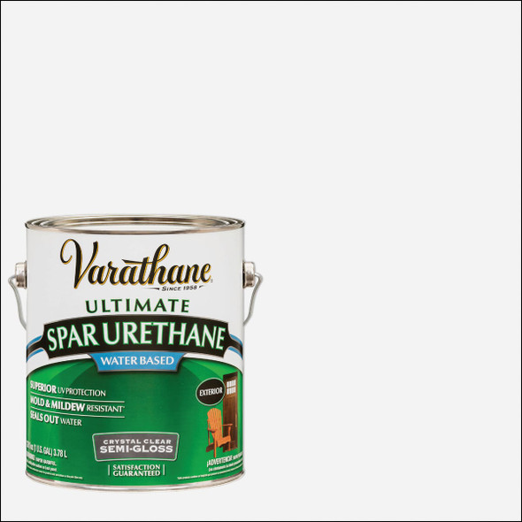 Varathane Semi-Gloss Clear Water Based Exterior Spar Urethane, 1 Gal. 250131