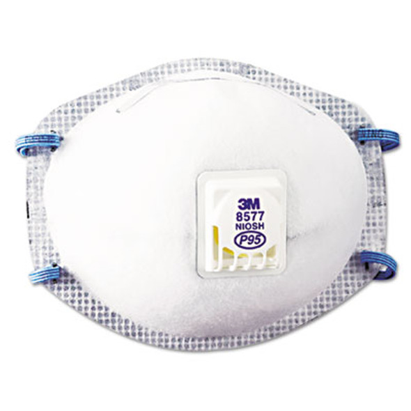 3M™ Particulate Respirator 8577, P95, One Size Fits All, 10/Box 8577