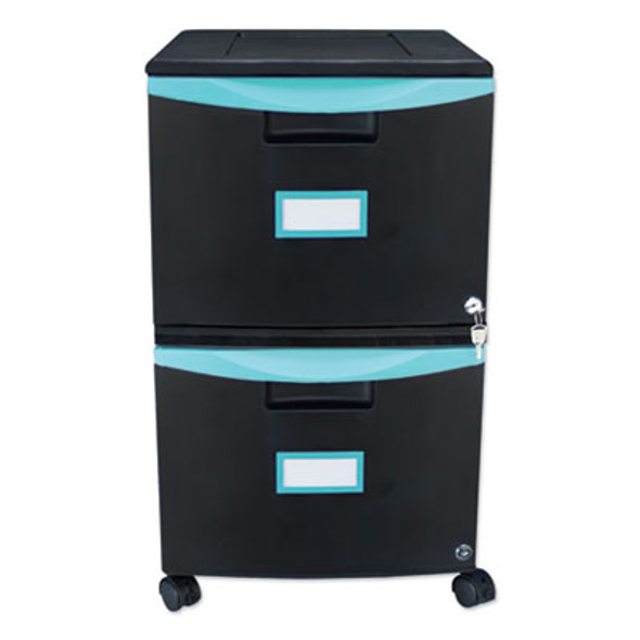 Storex CABINET,2DWR,MBLE,TEAL,BK 61315U01C
