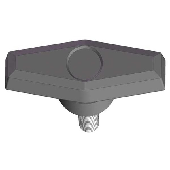 T Knob with Screw, 3/8-16 Thread Size, 1.00"L, Steel