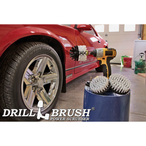 Drillbrush Automotive Soft White Drill Brush (4 Piece) W-S-542O-QC-DB 607836