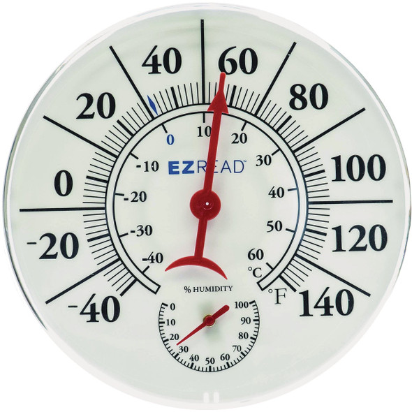 EZRead 8 In. Dial Thermometer with Hygrometer 840-0209
