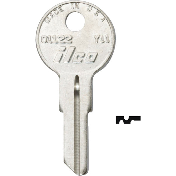 ILCO Yale Lockset H7W Key Blank, 1122 (10-Pack) IAL2830220B