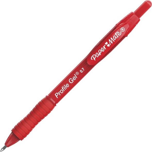 Paper Mate Pen,Red,Non-Erasable,Gel,PK12 2095463