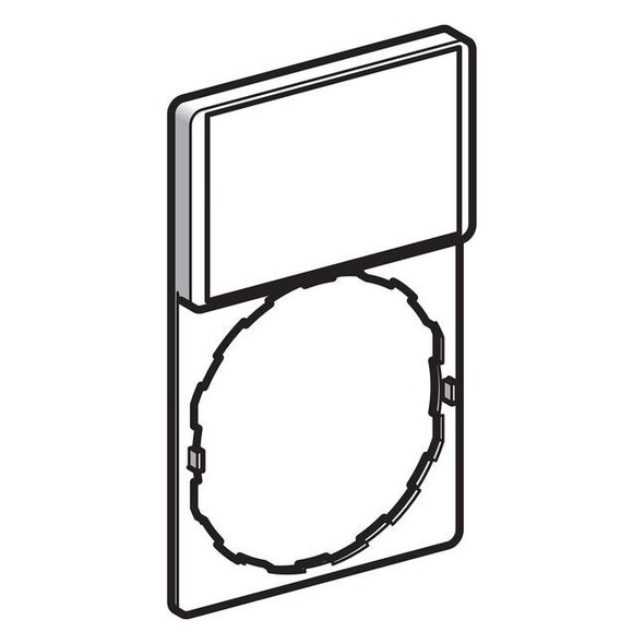Schneider Electric LegendPlate,Blk/Red/Blk/Red,Rectangular ZBY6101