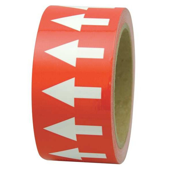 Incom Arrow Tape,White/Red,1 In. W PMA154