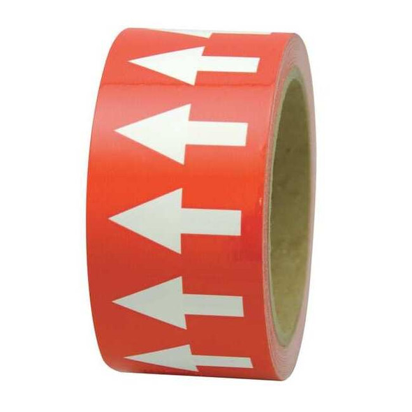 Incom Arrow Tape,White/Red,1 In. W PMA154