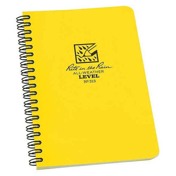 Rite in the Rain All Weather Notebook,Level,4-5/8x7 in. 313