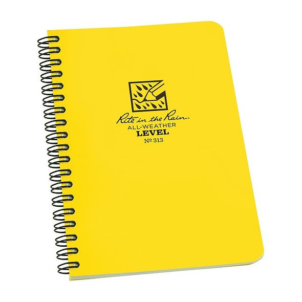 Rite in the Rain All Weather Notebook,Level,4-5/8x7 in. 313