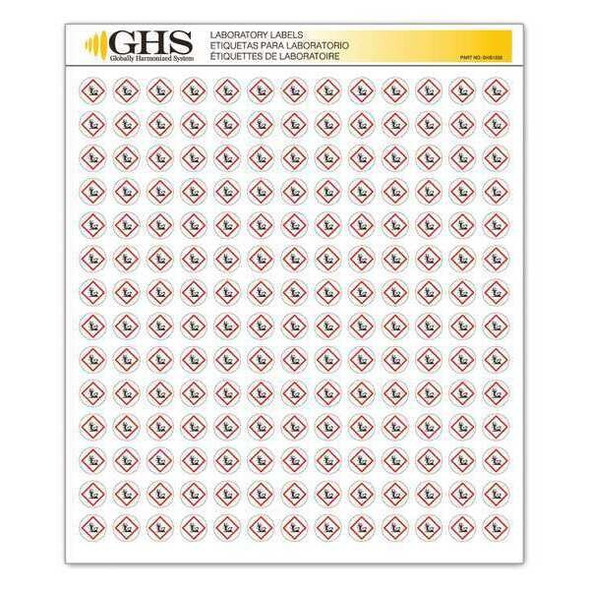 Ghs Safety GHSLabel,1/2inH,1/2inW,Paper,PK1820 GHS1233