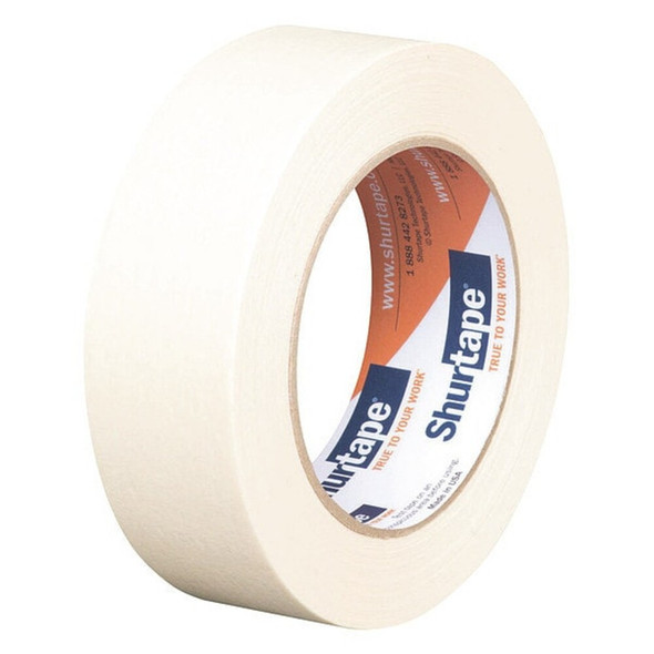 Masking Tape, 36 mm W x 55 m L, 4.6 mil Thick, Tan, Rubber Adhesive  104467