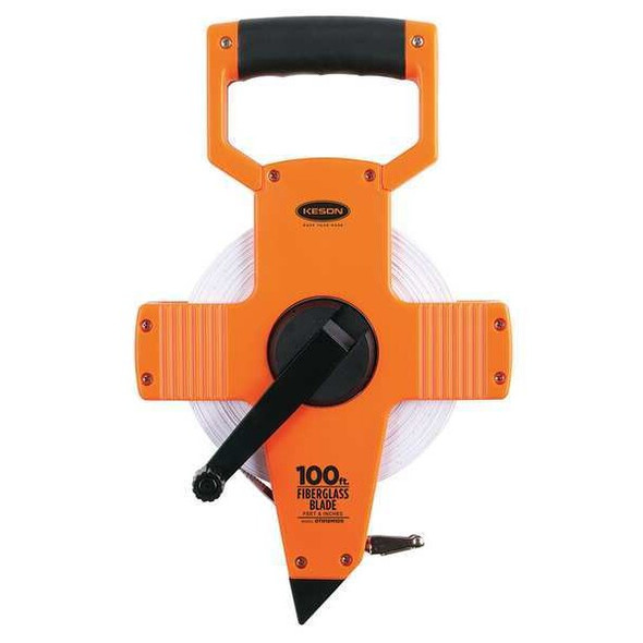 Keson Tape Measure,1/2 In x 100 ft/30m,Pumpkin OTR-10M-100