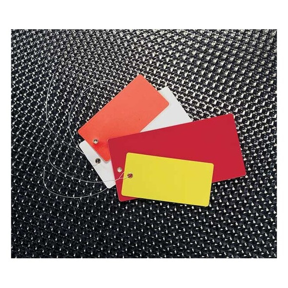 See All Industries Shipping Tag, Vinyl, 3-3/4" H x 1-7/8" W, Red TUF-G02R