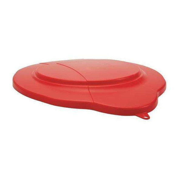 Vikan Round Pail Lid, 14 39/64 in Dia, Red, Polypropylene 56934