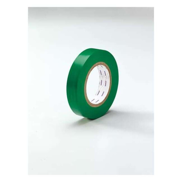 Floor Marking Tape, vinyl, Solid, Green, 1 in W., 5 mil Thickness