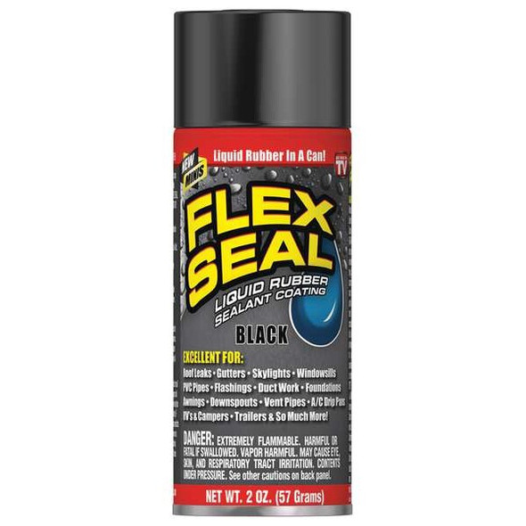 Flex Seal Leak Sealer 2 oz, Aerosol, Black, Liquid FSBLKMINI