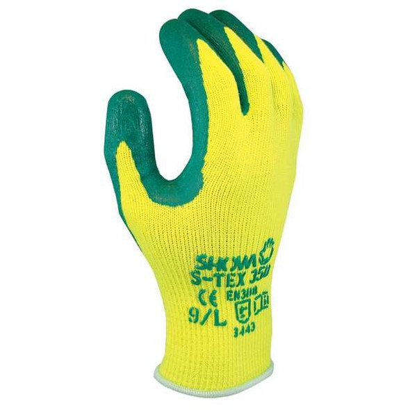 Showa Coated Gloves,Green/Yellow,M S-TEX350M-08 Showa Coated Gloves,Green/Yellow,M S-TEX350M-08